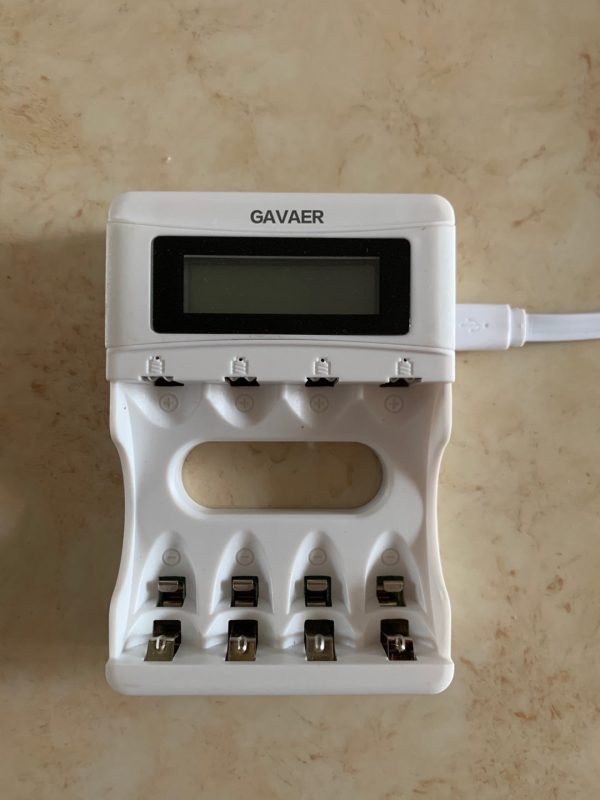 GAVAER Battery Charger, USB AA AAA Battery Charger, 4 Bay Individual Battery Charger on Sale