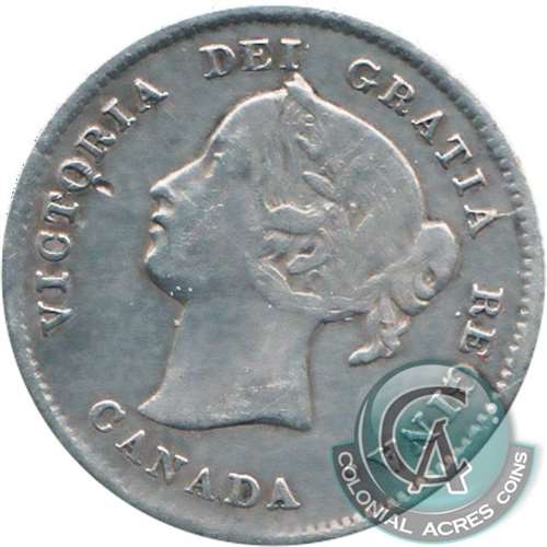 1893 Canada 5-cents F-VF (F-15) For Sale