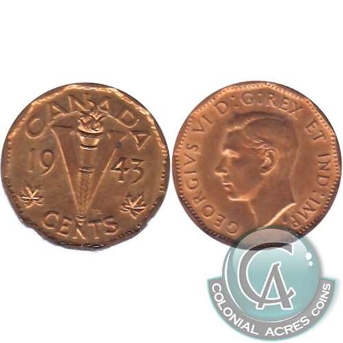 1943 Tombac Canada 5-cents AU-UNC (AU-55) For Cheap