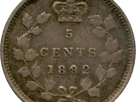 1892 Canada 5-cents VF-EF (VF-30) $ Discount