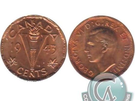 1943 Tombac Canada 5-cents Uncirculated (MS-60) For Discount