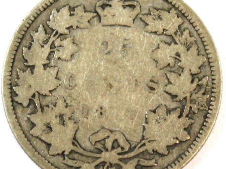 1871 Obv. 1 Canada 25-cents Good (G-4) $ Hot on Sale