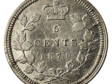 1870 Wide Rim Canada 5-cents Extra Fine (EF-40) $ For Cheap