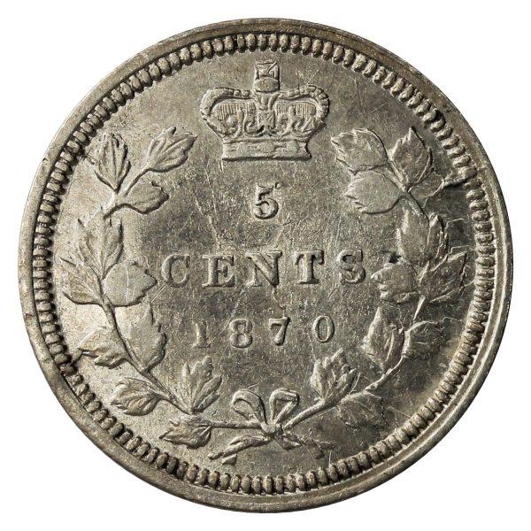 1870 Wide Rim Canada 5-cents Extra Fine (EF-40) $ For Cheap