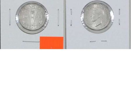 1944 No Chrome Canada 5-cents Choice Brilliant Uncirculated (MS-64) $ For Discount