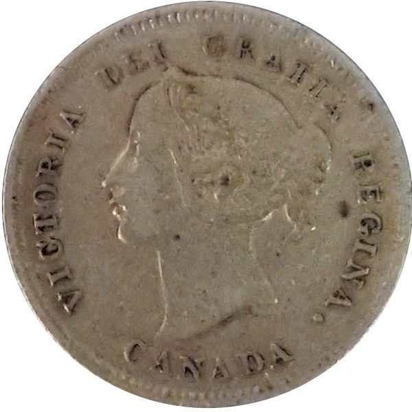 1880H Obv. 2 Canada 5-cents F-VF (F-15) $ For Discount