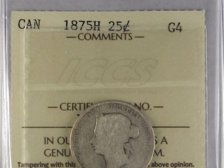 1875H Canada 25-cents ICCS Certified G-4 Online now