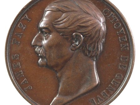 Switzerland c1855 Medal: James Fazy, Citizen of Geneva (Revolutionary Politician), UNC For Cheap