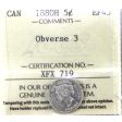 1880H Obv. 3 Canada 5-cents ICCS Certified EF-45 Online