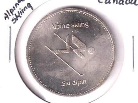 (1980) Olympic Trust of Canada Medallion: Alpine skiing (Spots) Hot on Sale