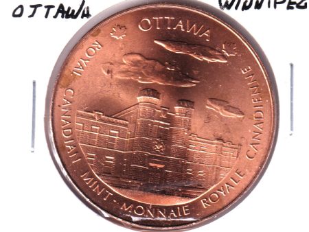 Royal Canadian Mint Ottawa & Winnipeg Copper Medallion (May have some toning) Sale