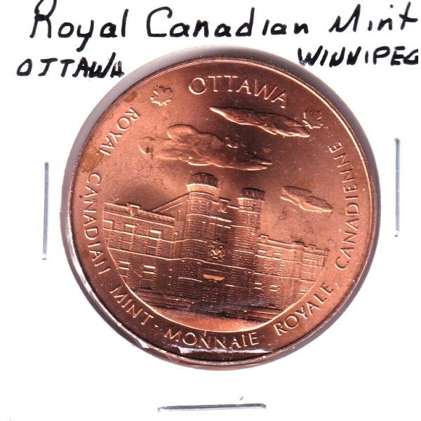 Royal Canadian Mint Ottawa & Winnipeg Copper Medallion (May have some toning) Sale