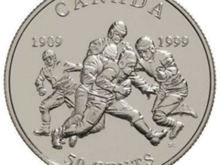 1999 Canada 50-cent 1st Grey Cup in Canadian Football Sterling Silver Cheap