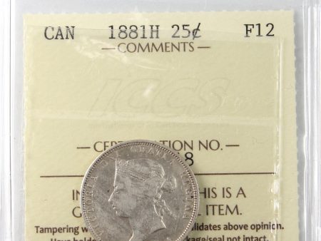 1881H Canada 25-cents ICCS Certified F-12 Online now