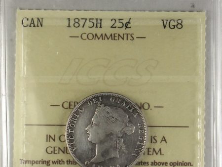 1875H Canada 25-cents ICCS Certified VG-8 (XCN 428) Sale