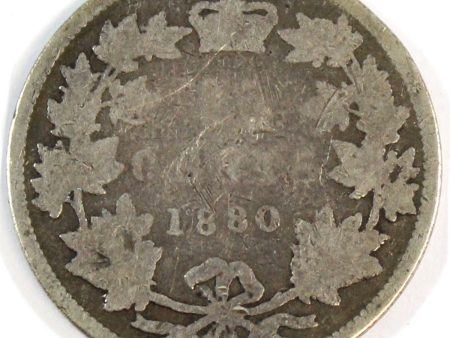 1880H Narrow 0 Over Wide 0 Canada 25-cents About Good (AG-3) $ Online Sale