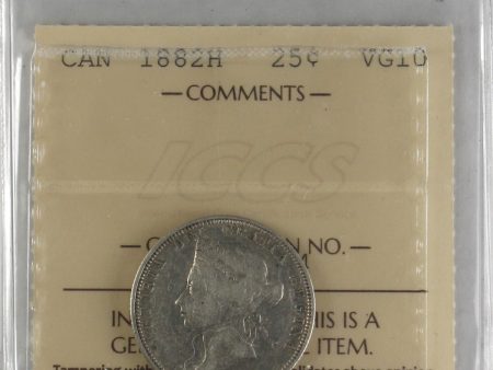 1882H Canada 25-cents ICCS Certified VG-10 Discount