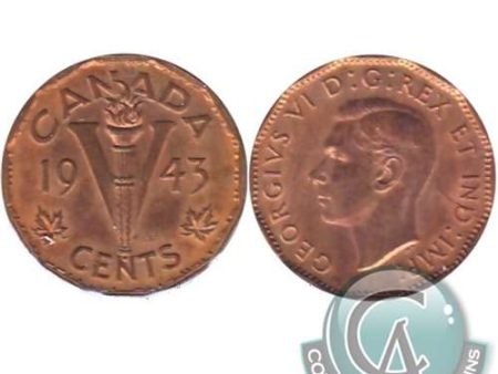 1943 Tombac Canada 5-cents Almost Uncirculated (AU-50) Cheap