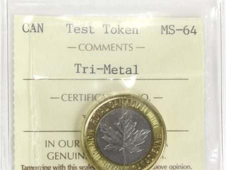 No Date (Issued 2018) Tri-Metal Canada Test Token with Die Break ICCS Certified MS-64 Cheap