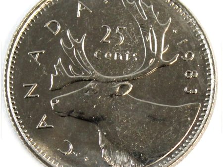 1983 Canada 25-cents Brilliant Uncirculated (MS-63) Hot on Sale