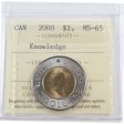 2000 Knowledge Canada Two Dollar ICCS Certified MS-65 Fashion