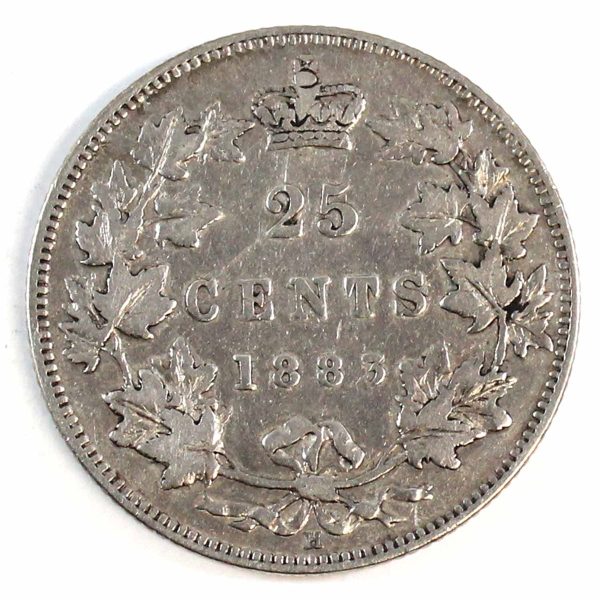 1883H Canada 25-cents Very Fine (VF-20) $ For Sale