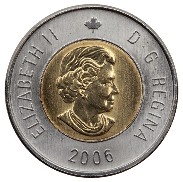 2006 Single Date (No Logo) Canada Two Dollar Brilliant Uncirculated (MS-63) For Sale