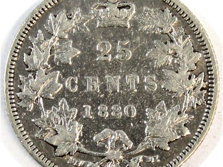 1880H Wide 0 Canada 25-cents F-VF (F-15) $ Online now