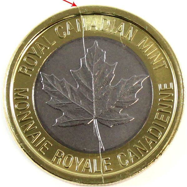 No Date Issued 2018 Canada Tri-Metal Test Token with (Die Crack) BU (MS-63) Sale