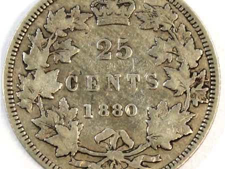 1880H Wide 0 Canada 25-cents VG-F (VG-10) $ Sale