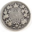 1872H Canada 25-cents G-VG (G-6) Cheap