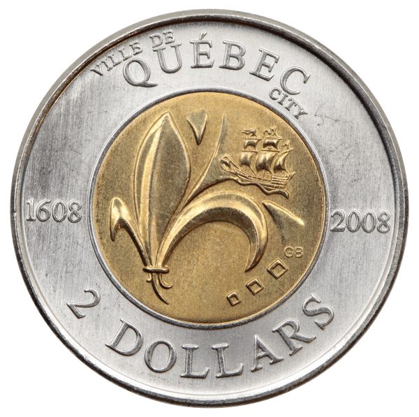 2008 Quebec City Canada Two Dollar Brilliant Uncirculated (MS-63) Supply