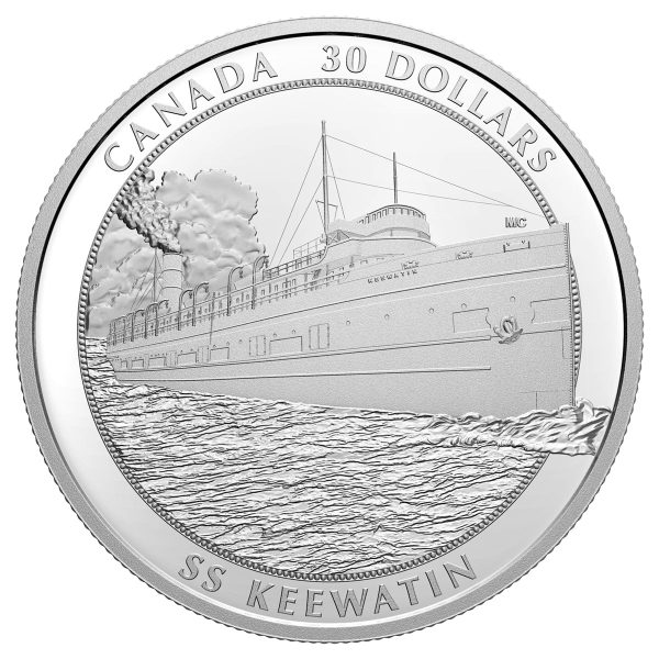 2020 Canada $30 SS Keewatin Fine Silver Coin (TAX Exempt) Supply