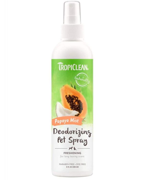 TropiClean Papaya Mist Deodorizing Spray for Pets Online Hot Sale